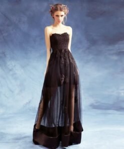 Black Evening Dress-214-04