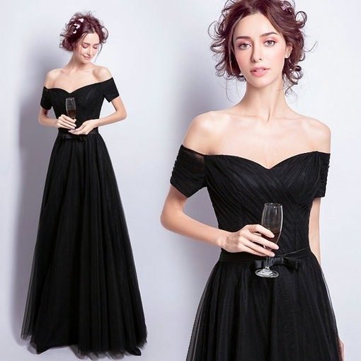 Black Evening Dress-226-04