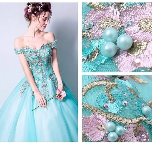 Aqua Blue Quinceanera Dresses Bridal Dress - Affordable Wedding & Prom  Dresses | Premium Wholesale Quality