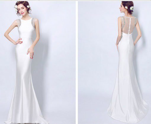 White Eevening Dresses-193-01