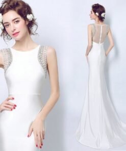 White Eevening Dresses-193-02