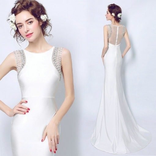 White Eevening Dresses-193-02
