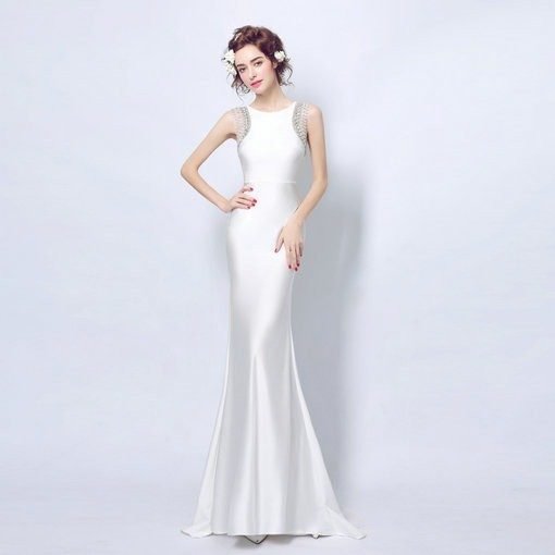 White Eevening Dresses-193-03