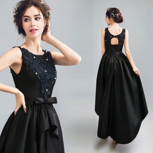 black formal dress for wedding