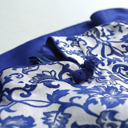 High Neck Blue Cocktail Dress Short Prom Party Dress - Image 4