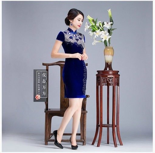 Short cheongsam dress online - Image 6