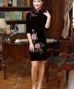 cheongsam dress short-048-10
