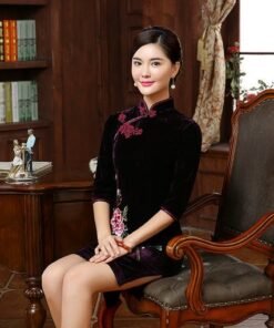 cheongsam dress short-048-11