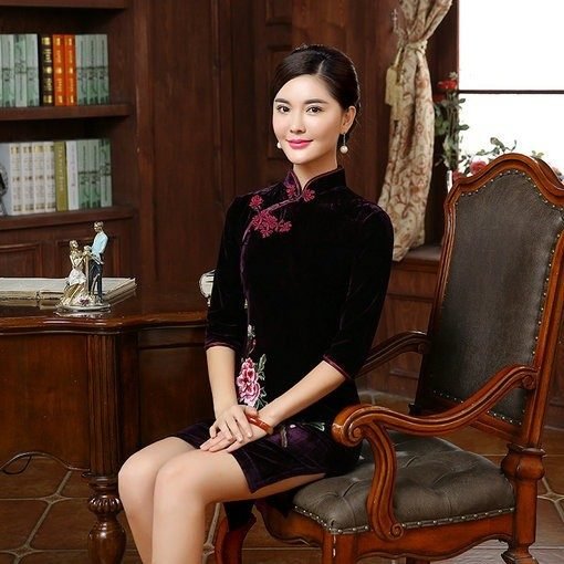cheongsam dress short-048-11