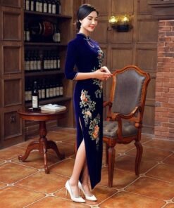 chinese dress blue-039-07