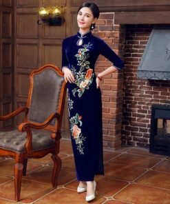 chinese dress blue-039-08