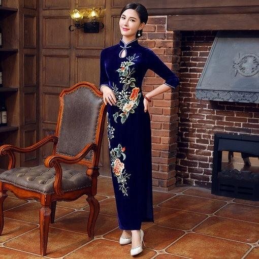 chinese dress blue-039-08