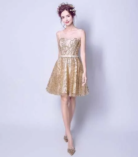 cocktail dress gold-322-02