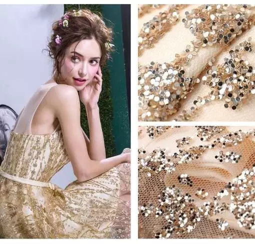 cocktail dress gold-322-06
