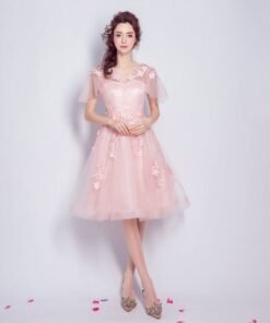 cocktail dress pink-163-02