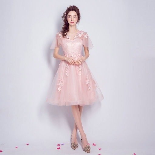 cocktail dress pink-163-02