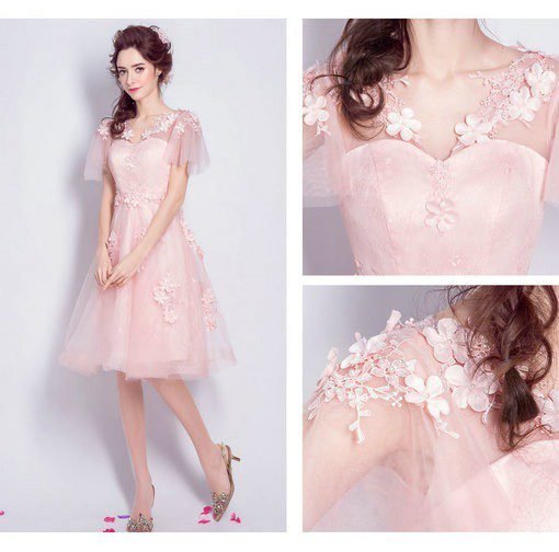 cocktail dress pink-163-05