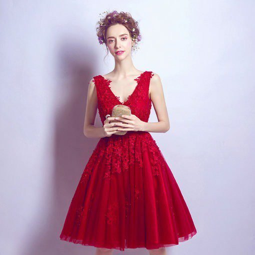 cocktail dress red-085-04
