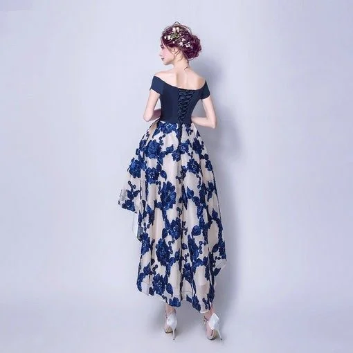 green emerald velvet dress Dusty Blue Shoulder Rhinestone Bow Formal Dress