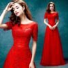 evening dress with sleeve-153-02