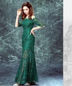 evening dress with sleeve-180-07