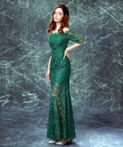 evening dress with sleeve-180-08