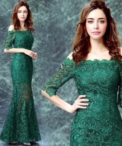 evening dress with sleeve-180-09