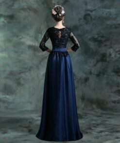evening dress with sleeves-91-08