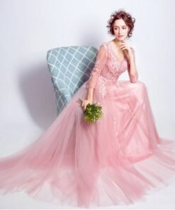 evening gowns with sleeve-194-06