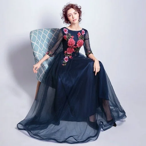 formal evening dresses online Chic Red Fitted Evening Formal Dress With Long Sleeve 36
