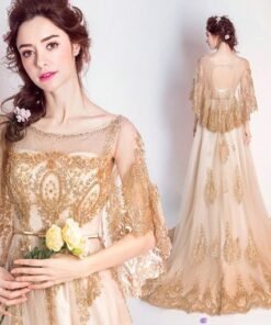 gold evening dress-96-04