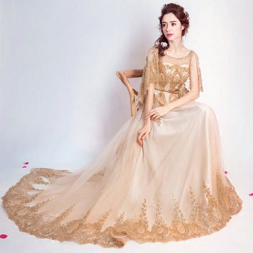 gold evening dress-96-05