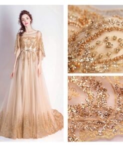 gold evening dress-96-07