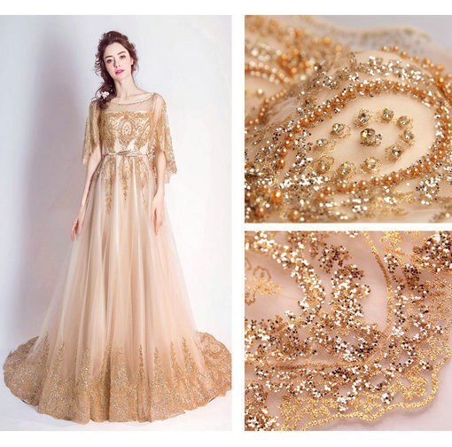 gold evening dress-96-07