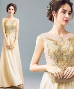 gold evening gown-205-03