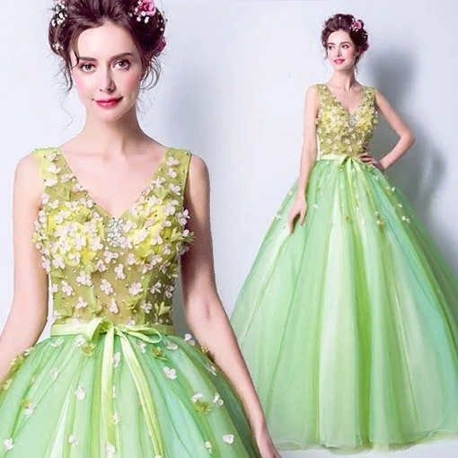 slim fit dress slacks Mint Green Quinceanera Dresses 3D Flowers Ball Gown Pageant Party Swee   Simplepromdress