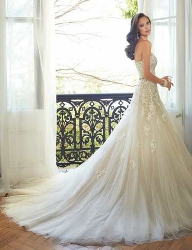 Strapless Lace Wedding Dress Online Custom-made - Cheap Prom Dress ...