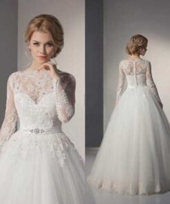 long sleeve wedding dress-355-03