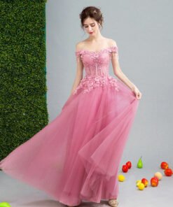 off shoulder evening gown-262-02