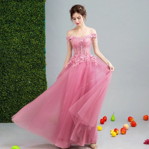 off shoulder evening gown-262-02