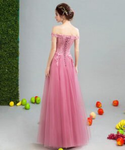off shoulder evening gown-262-03