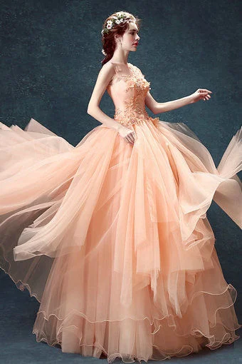 peach color prom dresses 2017 Peach Prom Dresses SposaDresses