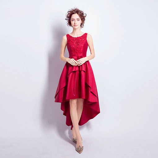 Red Prom Dress High Low Cocktail Party Dress - Cheap Prom Dress,Evening ...