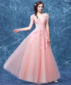 prom dress pink-183-08