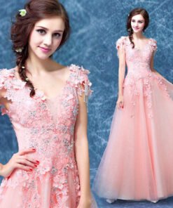 prom dress pink-183-09