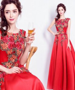 prom dress red-139-08