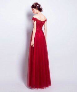prom dress red-166-03