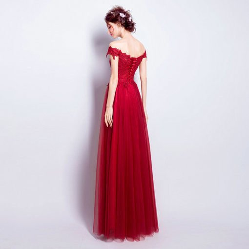 prom dress red-166-03