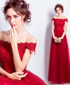 prom dress red-166-04