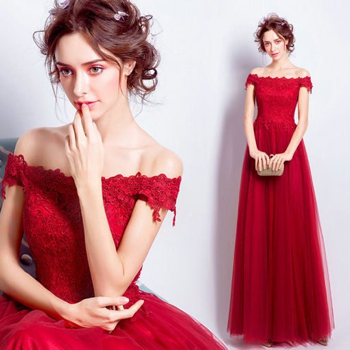 prom dress red-166-04